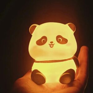 Cute Panda Glow Mini Night Light – Soft Yellow LED Bedside Lamp - Perfect Gift for Boys & Girls